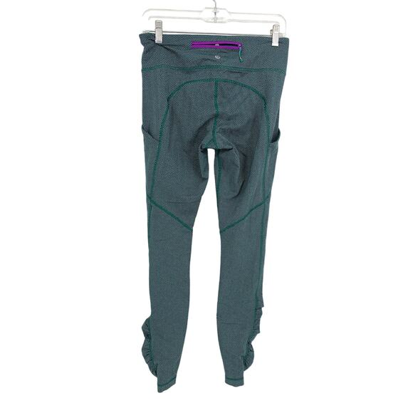 Lululemon Speed Tight IV Womens 8 Giant Herringbone Black Heathered Forage Teal - Picture 3 of 4